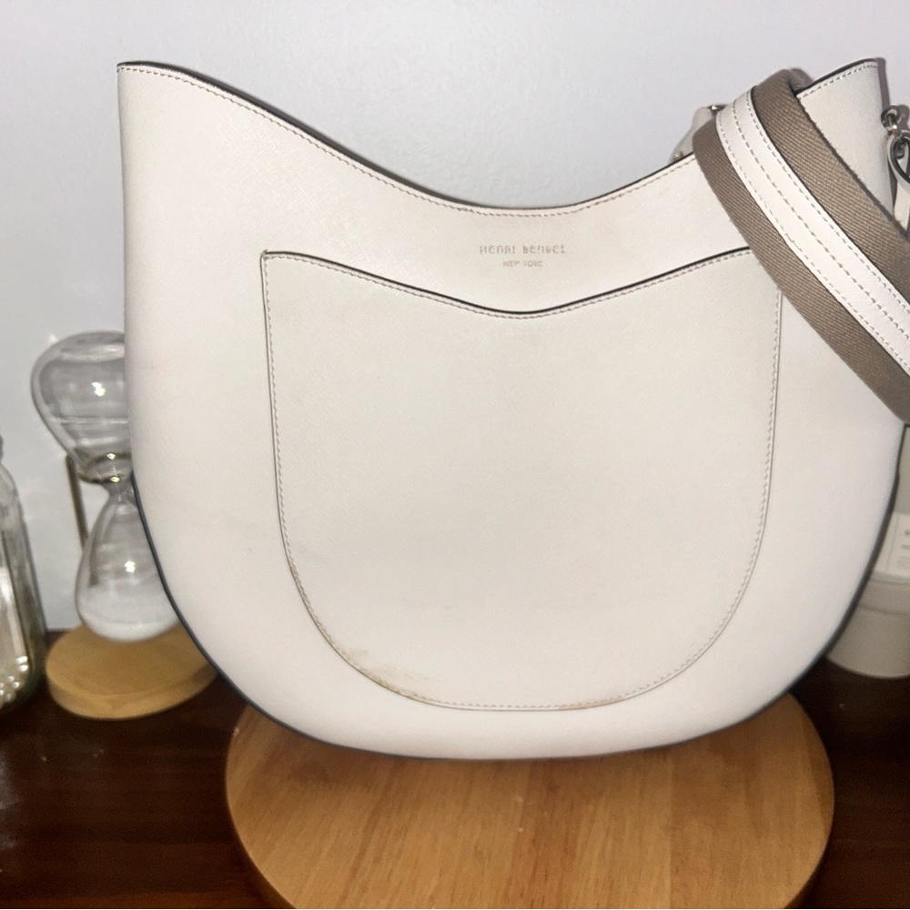 Henri Bendel New York Hobo Shoulder White